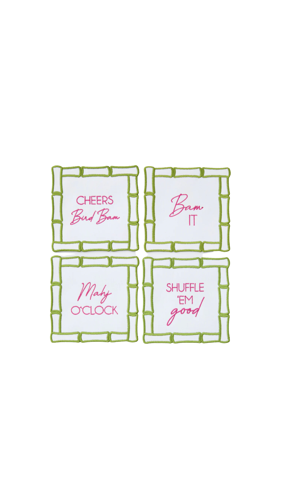 Bamboo Mahjong Cocktail Napkins