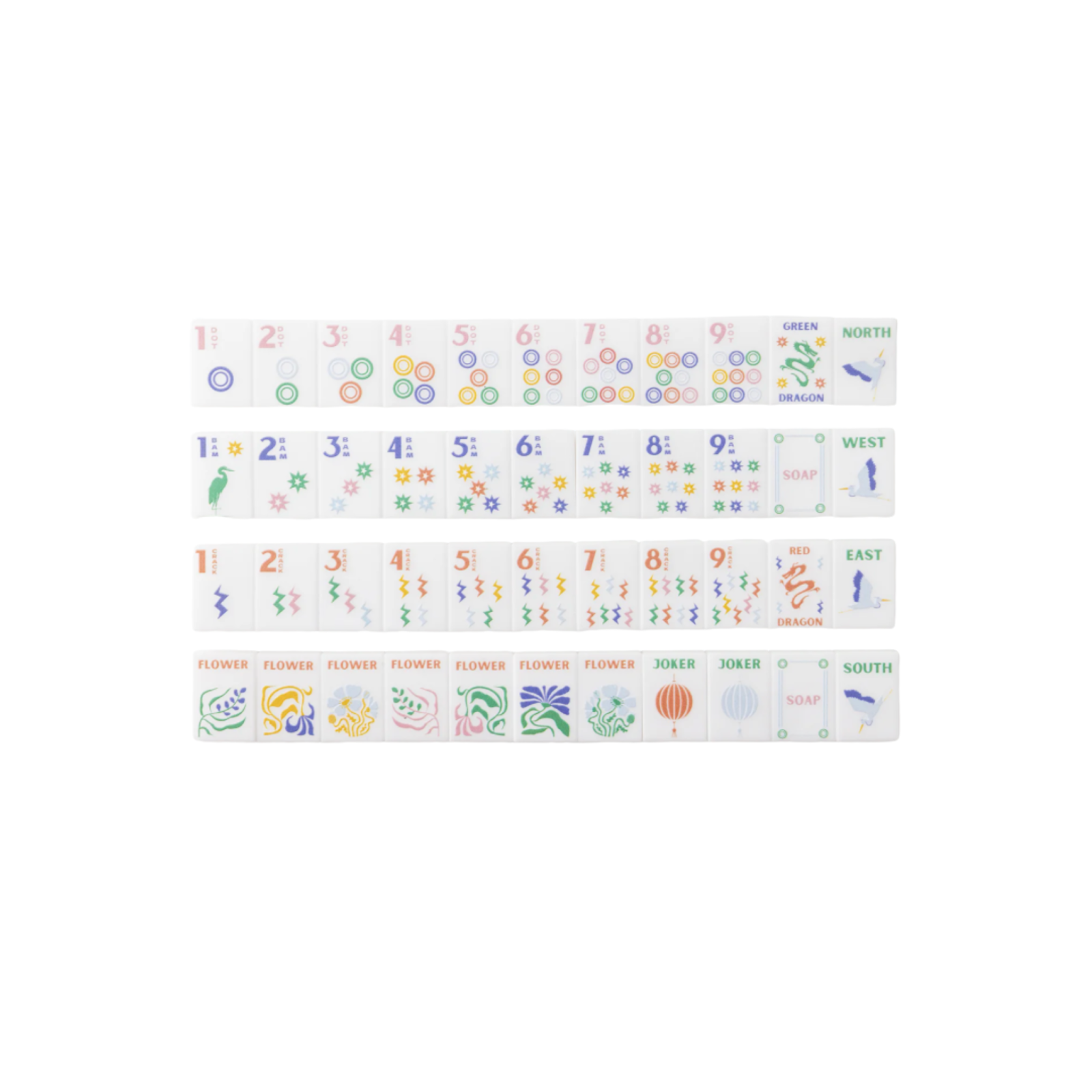 Stamped Acrylic Tile Set: White
